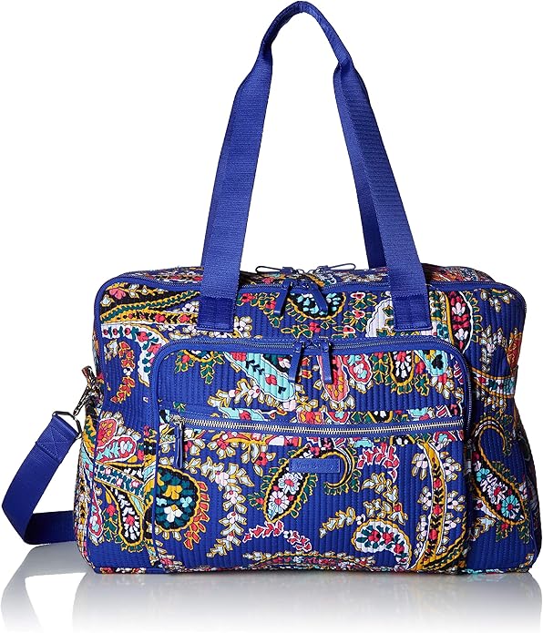 Vera Bradley Iconic Deluxe Bolsa de viaje, algodÃ³n, Romantic Paisley