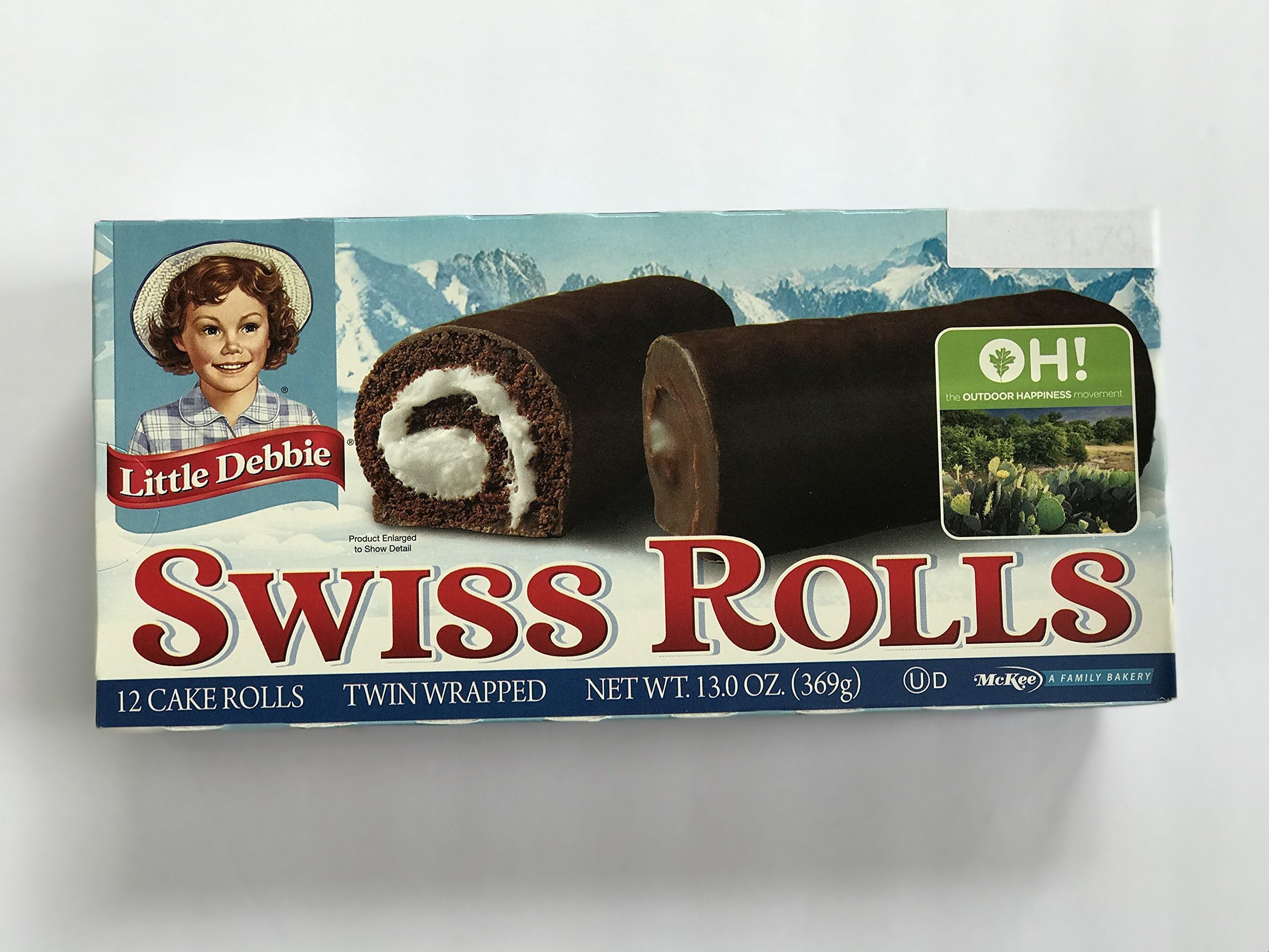 Little Debbie Swiss Rolls 12 Cake Rolls Net WT. 13.0 OZ. (369g)