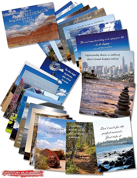 Roadtrip durch den Südwesten der USA - 25er Spruchkarten-Set mit verschiedenen hochwertigen Postkarten mit Sprüchen & Zitaten