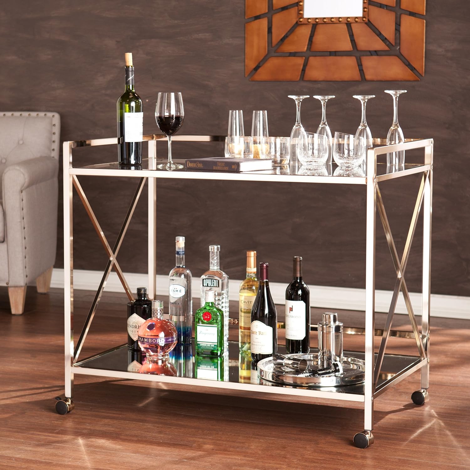 Best Rolling Cart Bar Cabinet