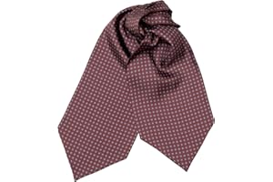 Elizabetta Men's 100% Silk Ascot Ties, Day Cravat Neckties, Handmade in Italy
