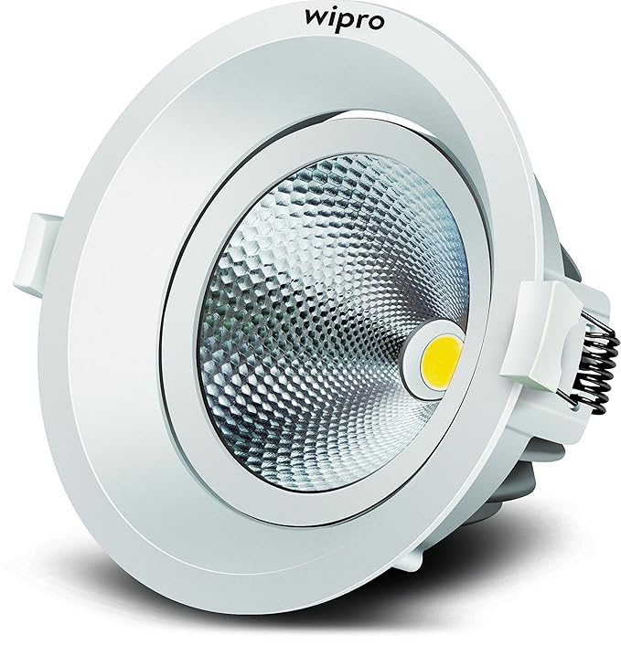 Wipro D331227 Garnet 12-Watt Trimless COB Downlight (Warm White, Yellow, Round)
