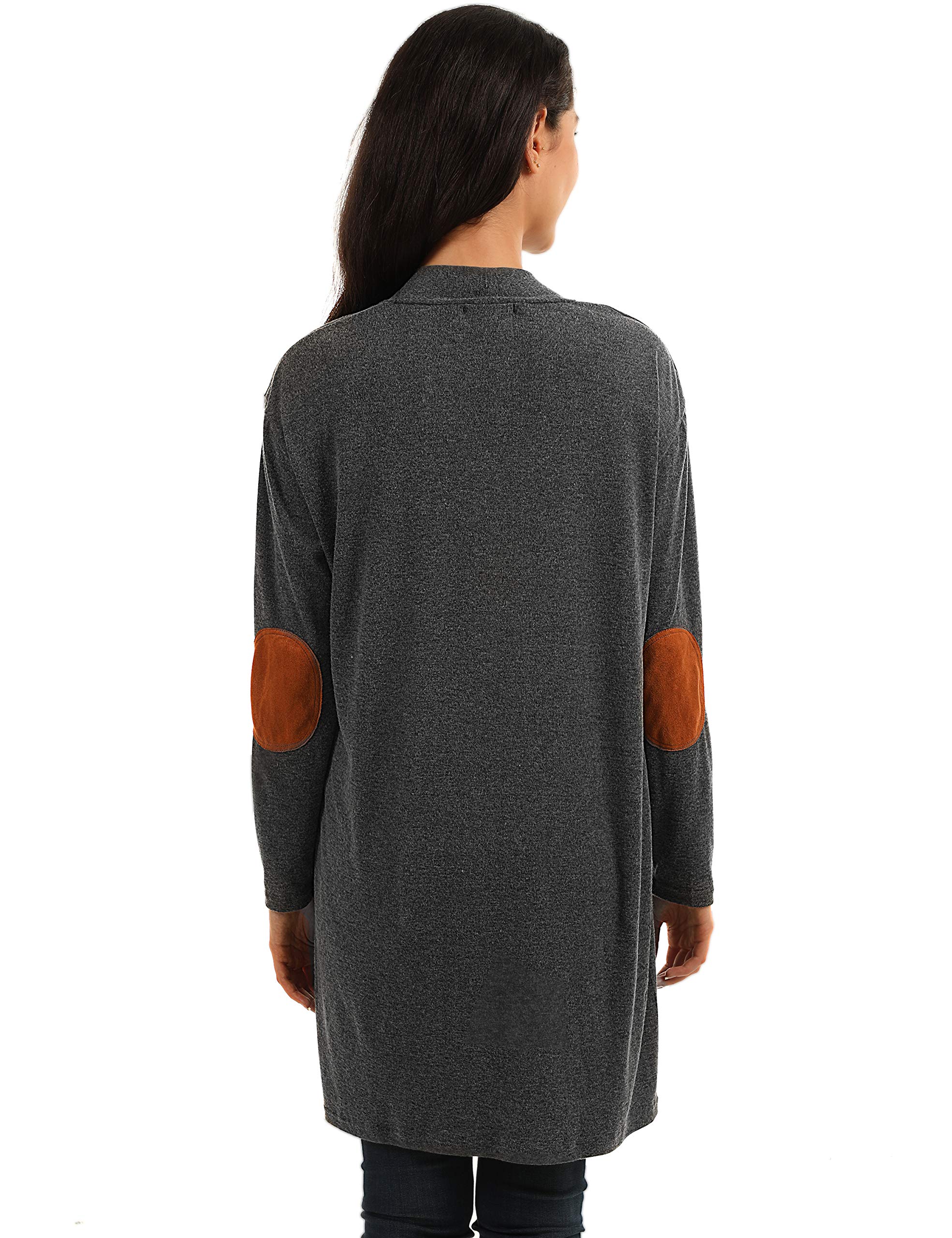 BMJL Women\'s Casual Long Cardigans Open Front Pregnant Oversized Long Sleeve Tops(Medium,Grey)