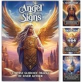 Metaphoracle Angel Signs: A Divine Guidance Oracle with Angel Numbers by River Aether - Deck of 66 Inspirational Angelic Tarot Oracle Cards with Keywords and Meanings on Them