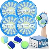 ANNKIE Kids Toys Toss and Catch Ball Set Game with 4 Paddles 4 Balls,Beach Toy Pool Toy Outdoor Yard Game for Kids Ages 3-12,Toys for Toddlers Age 3-5, Gifts for 3 4 5 6 7 8 9 10+ Year Old Boys Girls