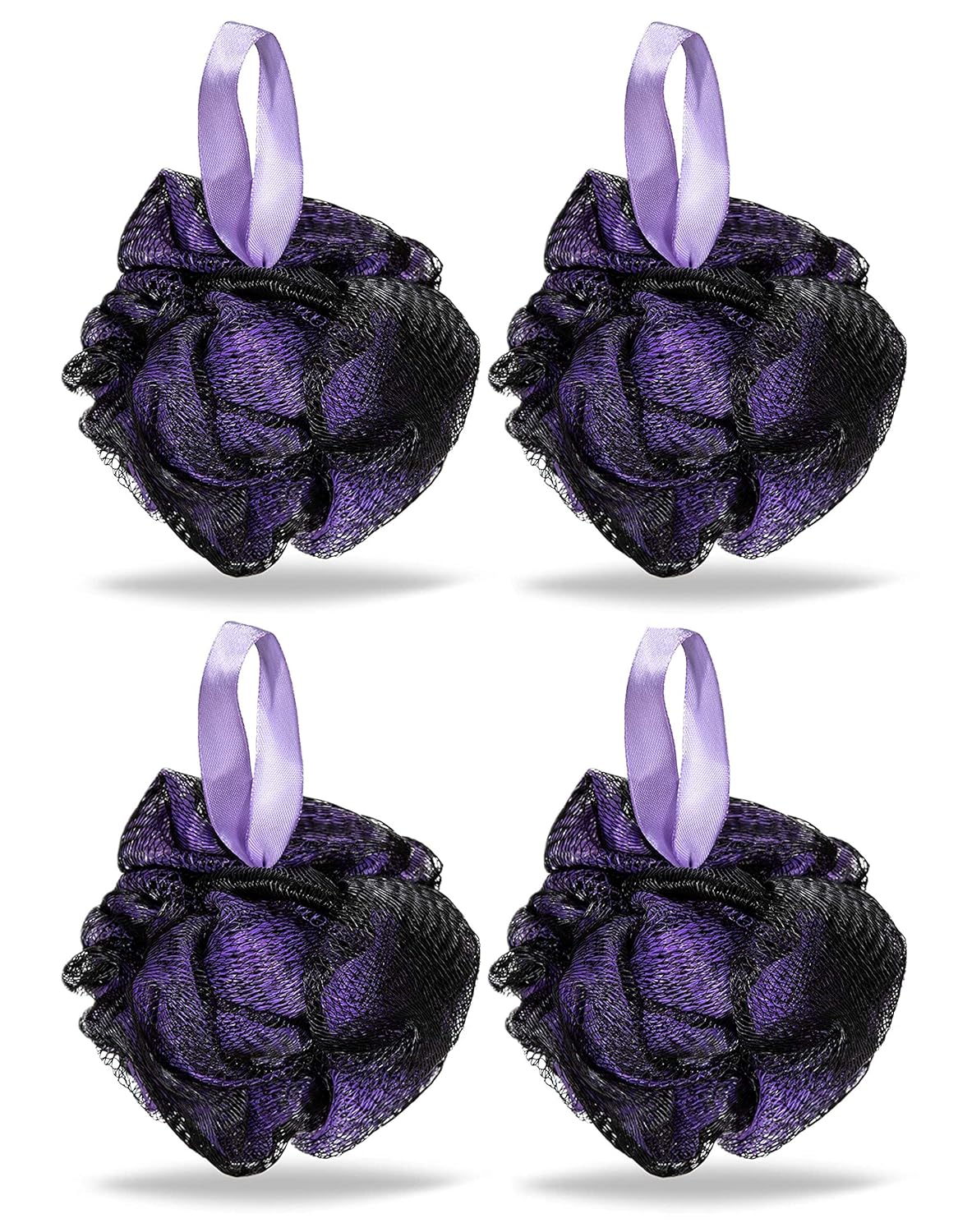 Opaz Bath Shower Sponge Loofah Skin care kit Body scrubber pouf exfoliator large ball scruber Set of 4: Beauty