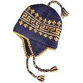 Hand Knit Sherpa Wool Hat with Micro Fleece Lining and Ear Flaps, Handmade Winter Toque, Christmas Beanie, Made in Nepal