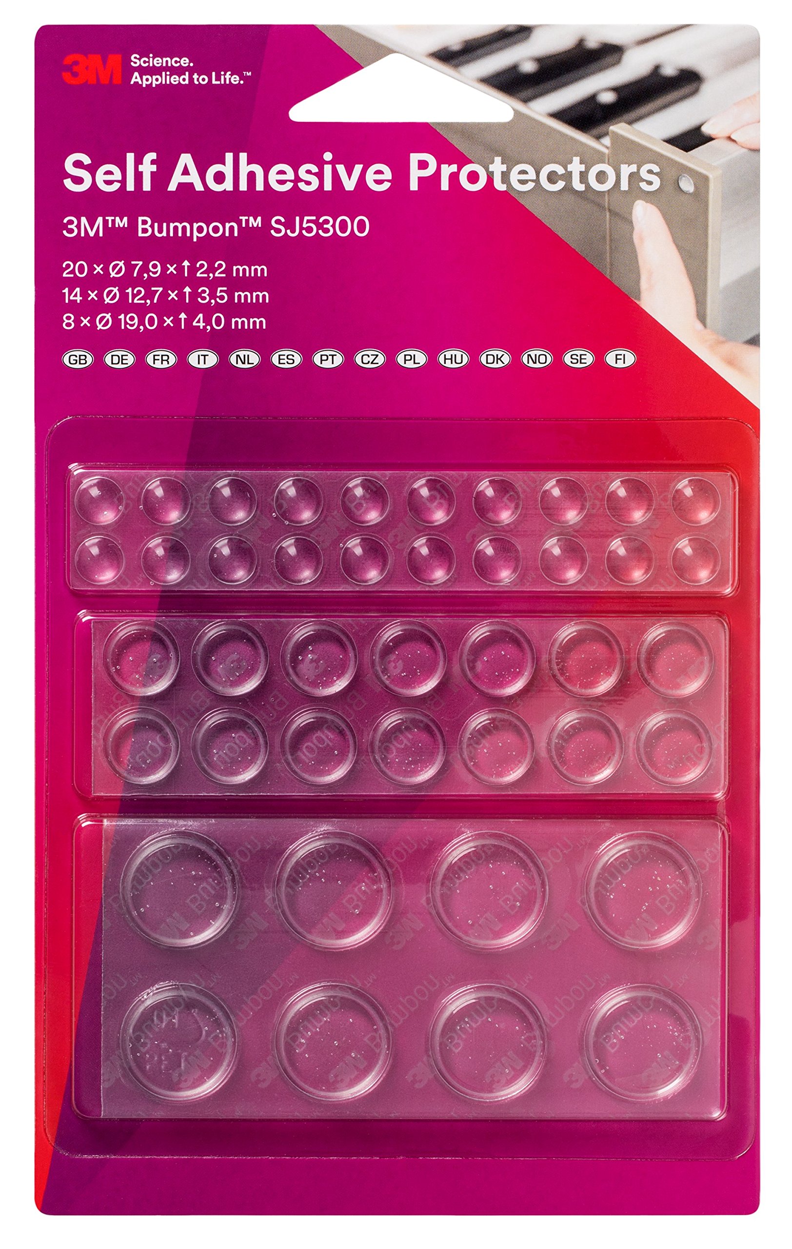 3M Sj5300 BL Bumpon Elastic Buffers Mini Pack