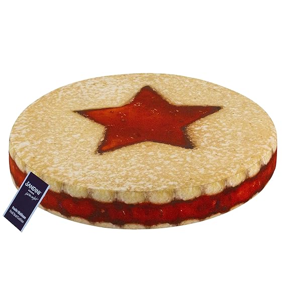 SANDINI Sitzkissen - Weihnachtsplätzchen by Bine Brändle – Adventsdeko – 38 x 6 cm