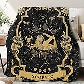 Scorpio Zodiac Moon Constellation Throw Blanket, 60