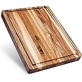 Sonder Los Angeles Winsome Acacia Wood Cutting Board | Acacia Edge Grain Cutting Board for Kitchen with Juice Groove & Sorting Compartment | Perfect for Charcuterie | Gift Box Included | 16x12x1.5 in
