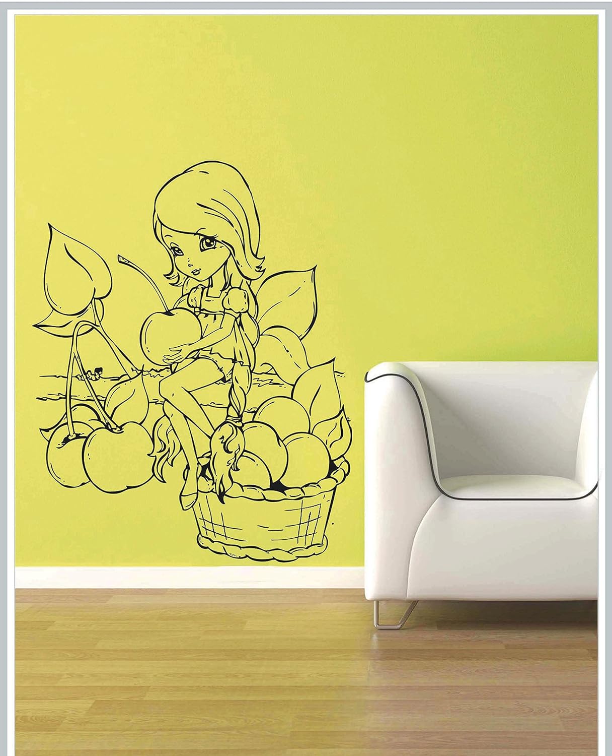 Buy Gloob Decal Style Barbie Girl Wall Sticker Black S21*27 inches