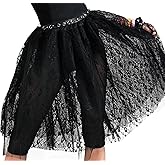 Elegant Black Lace Skirt - Adult Standard Size - Chic & Versatile Design, Perfect for Parties & Events - 1 Pc.