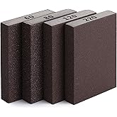Bates- Sanding Sponge, 4 Pack, 60/80/120/220 Grit Assortment, Washable and Reusable, Sanding Block, Sandpaper Block, Sanding 