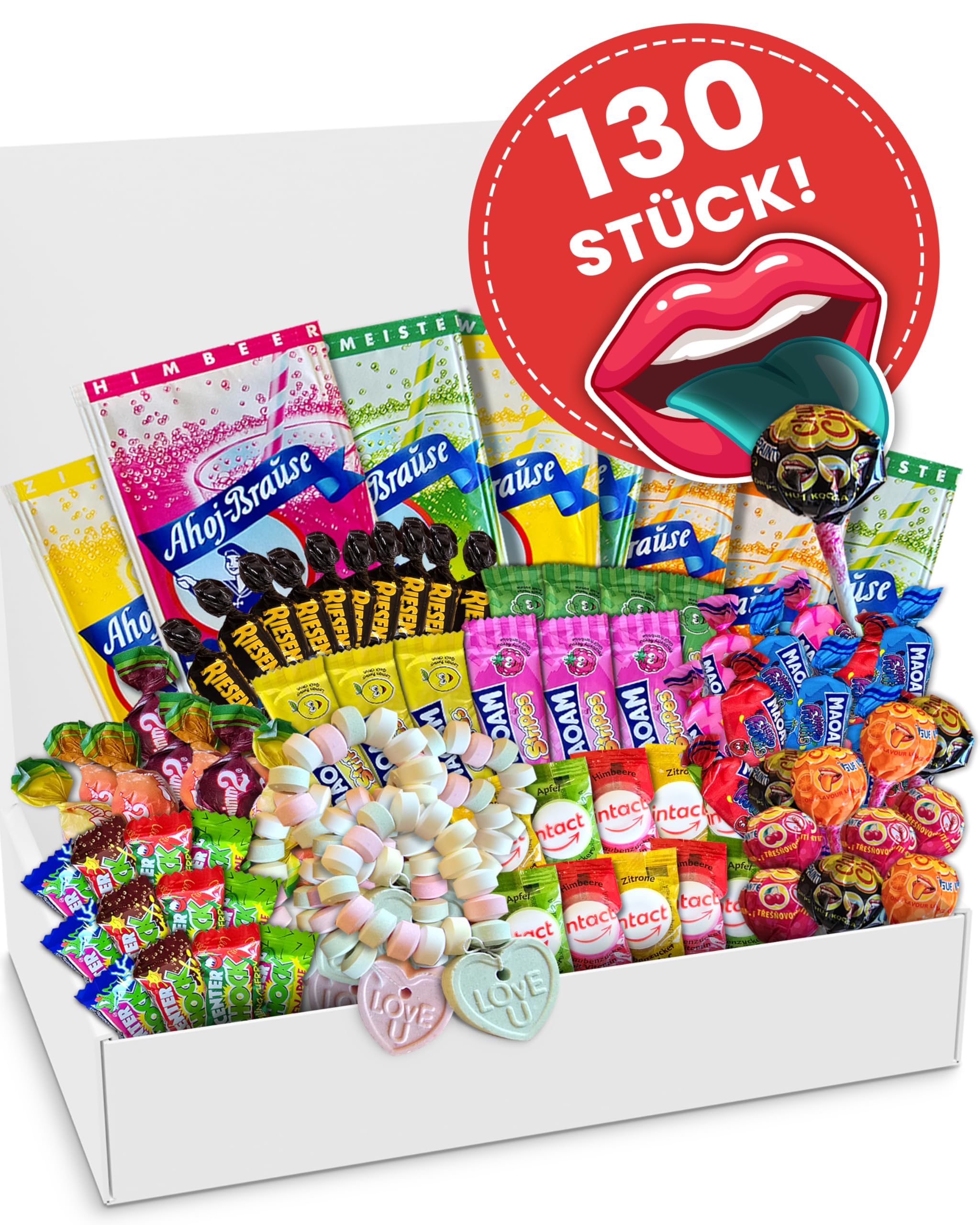 Süßigkeiten Box von Candy Circle - Süßigkeiten für Adventskalender, Kinder Mix - XXL Süssigkeiten Box - Süssigkeiten Grosspackung für Kindergeburtstag, Pinata Füllung oder Wurfmaterial