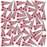 The Ohio State University Buckeyes 50ct Pennant Logo Vinyl Sticker Pack for Laptop Water Bottle Tablet Scrapbooking Skateboard Indoor Outdoor Decals