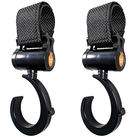 Baby Uma Drehbarer Kinderwagen Haken für Wickeltaschen – 360 Kinderwagen Taschenhaken, Anhänger für Kinderwagen, schwenkbarer