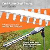 VonHaus Cordless Pole Hedge Trimmer 20V Long Reach 193-244cm view 3