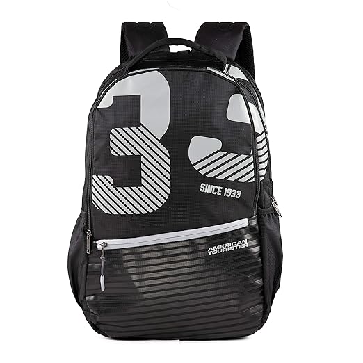 American Tourister Pop Nxt 02 Black Grey Casual Backpack