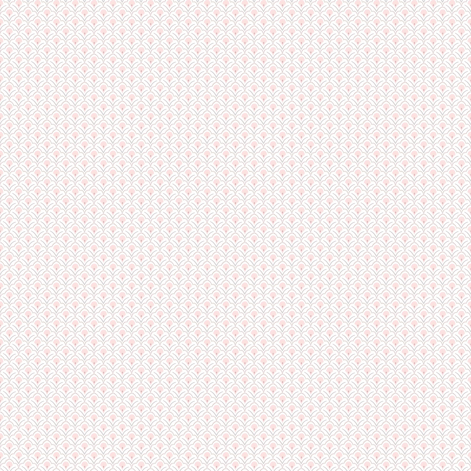 Galerie G78515 Secret Garden Secret Scallop Wallpaper, Pink/Grey, 10m x 53cm