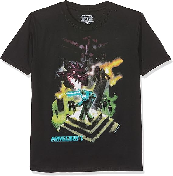 Minecraft Boy's Enderdragon T Shirt Amazon.co.uk Clothing