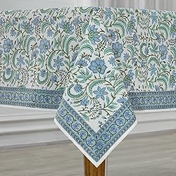 Ridhi Dark Columbia Blue, Turquoise Green 72x190
