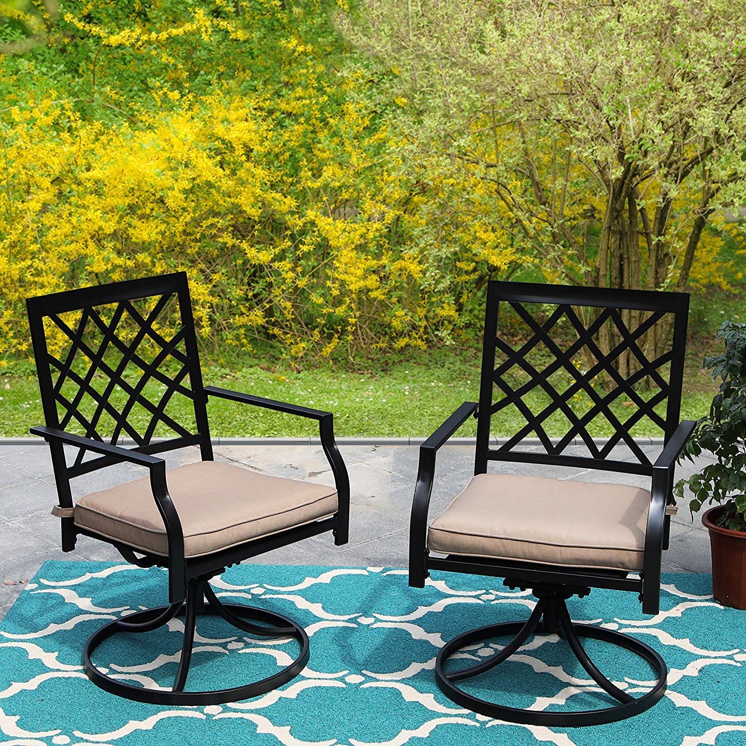 Best rocker aluminum dining set sling
