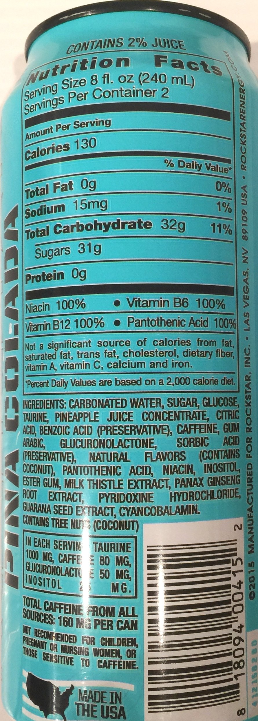 16 Pack Rockstar Pina Colada 16oz. Pricepulse