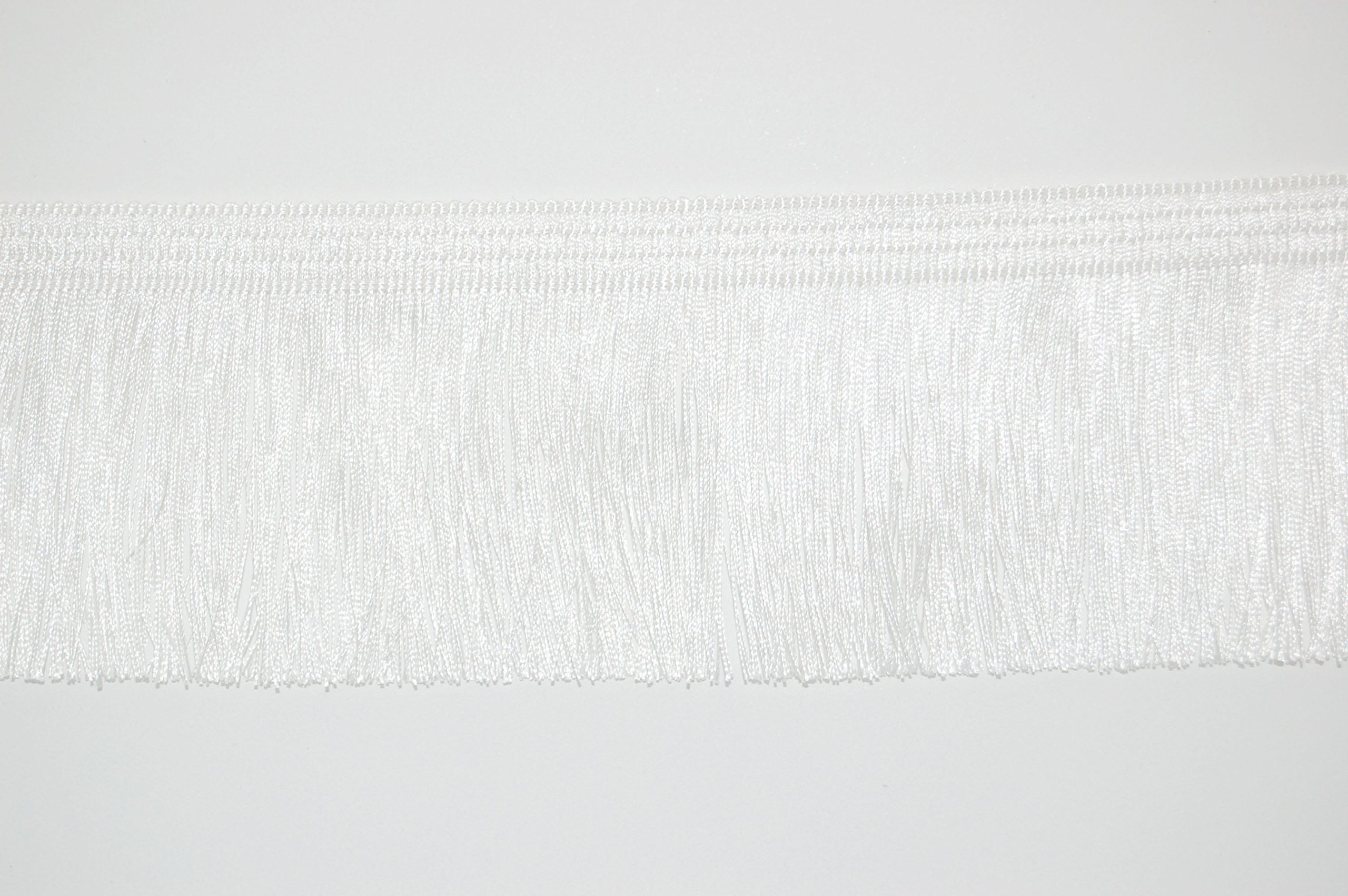Mnj-Trimmings-4 METRE Fringe Tassel Trim 10CM Wide Available in 17 Colours (White)
