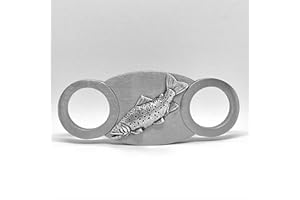 CIGAR CUTTERS BY JIM Trout Fishing Cigar Cutter – Double Guillotine Blades – in Gift Box