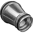 Vent Systems 6" Inch to 4" Inch Galvanized Steel Duct Reducer with Rubber Gasket - Vent Adapter - Fitting Pipe - Connector, Increaser, Reducer, Cone - HVAC, Ventilation Systems