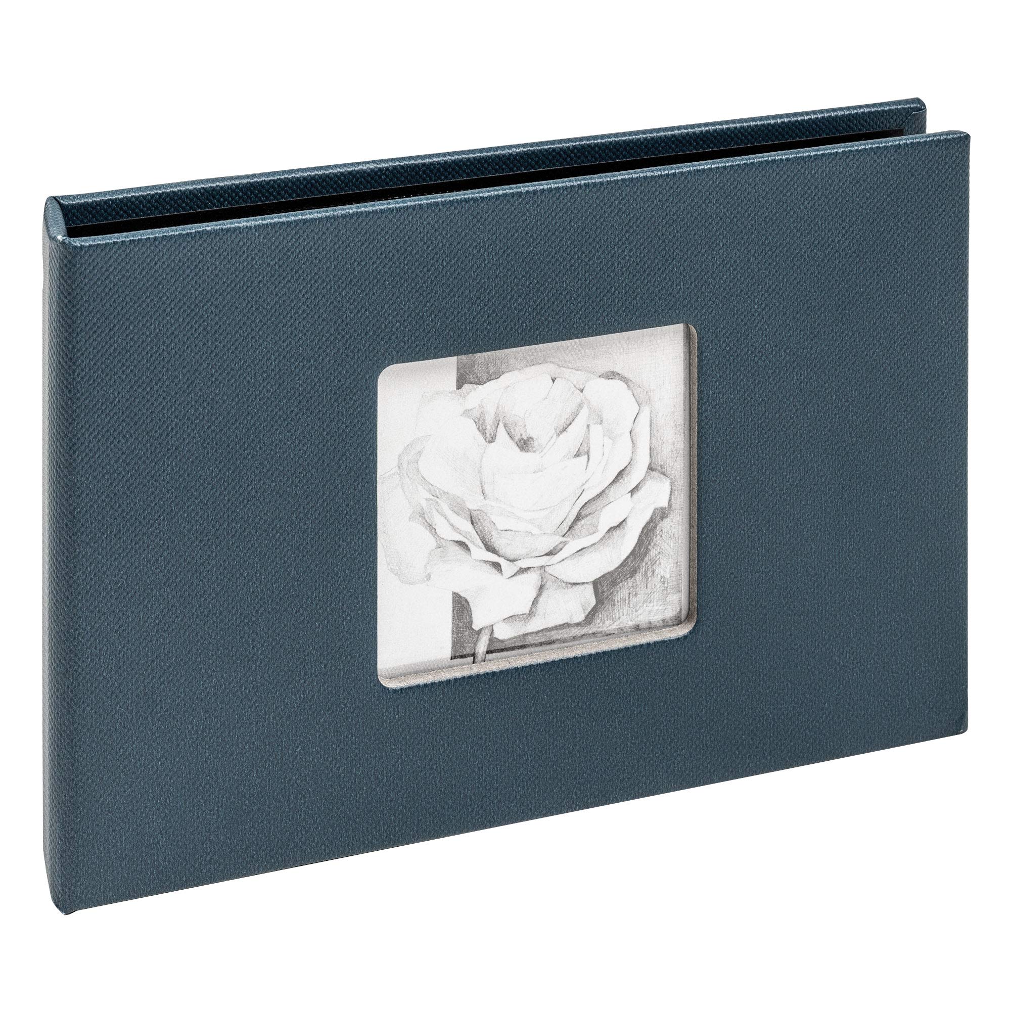 walther design MA-349-L Photo Album for 12 Photos 10 x 15 cm with Cut-Out Cover Condolence Blue — image 1