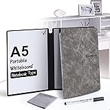 OCHYIT Whiteboard Notebook, Portable Dry Erase White Board Reusable Whiteboard Erasable Double-Sided Meeting Notebook with Ma