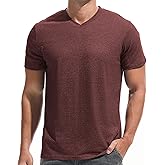 VEIISAR Premium V Neck T Shirts for Men - Modern Fitted Tees Vneck Undershirts