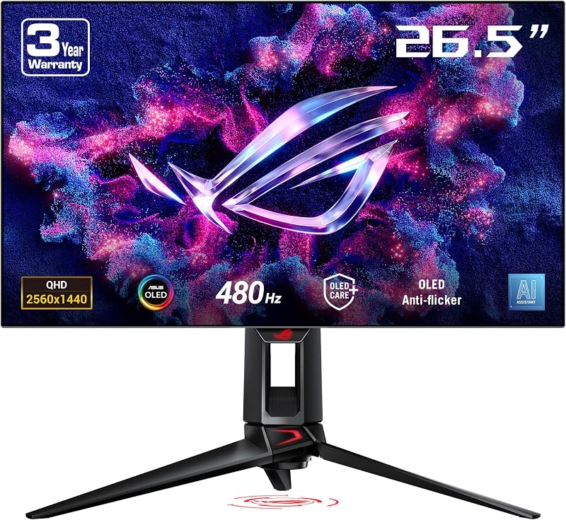 ASUS ROG Swift OLED PG27AQDP 27-inch WOLED 480 Hz G-SYNC Ready Monitor