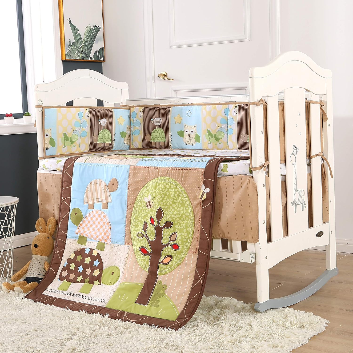 Nursery Green Theme Duck Frog Baby Bedding Crib Sets Wowelife Baby Bedding Sets Green 7 Piece Tortoise Baby Bedding