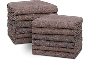 Nova Microdermabrasion Textile Moving Blankets 100% Recycled 54” x 72” Professional Shipping Moving Packing Pads Furniture Pads Storage Blankets