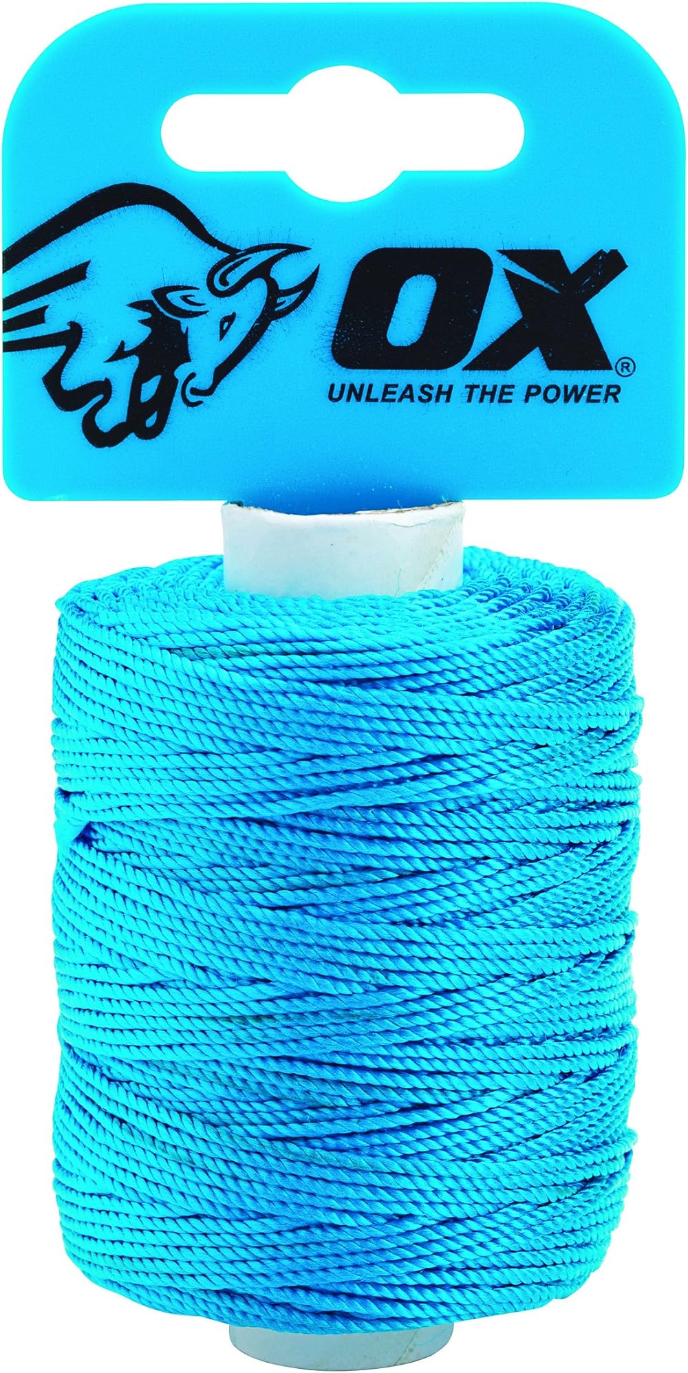 OX Pro Nylon Builders Line 105m 350ft High Visibility Cyan for Construction