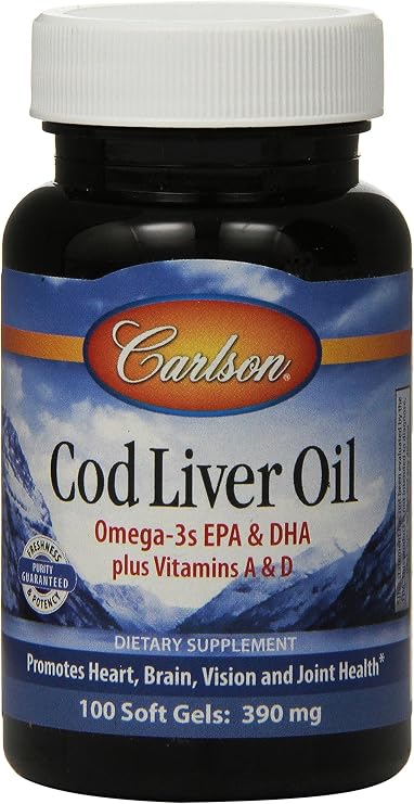 Carlson labs Cod liver Oil norwegian 390mg (088395013119)