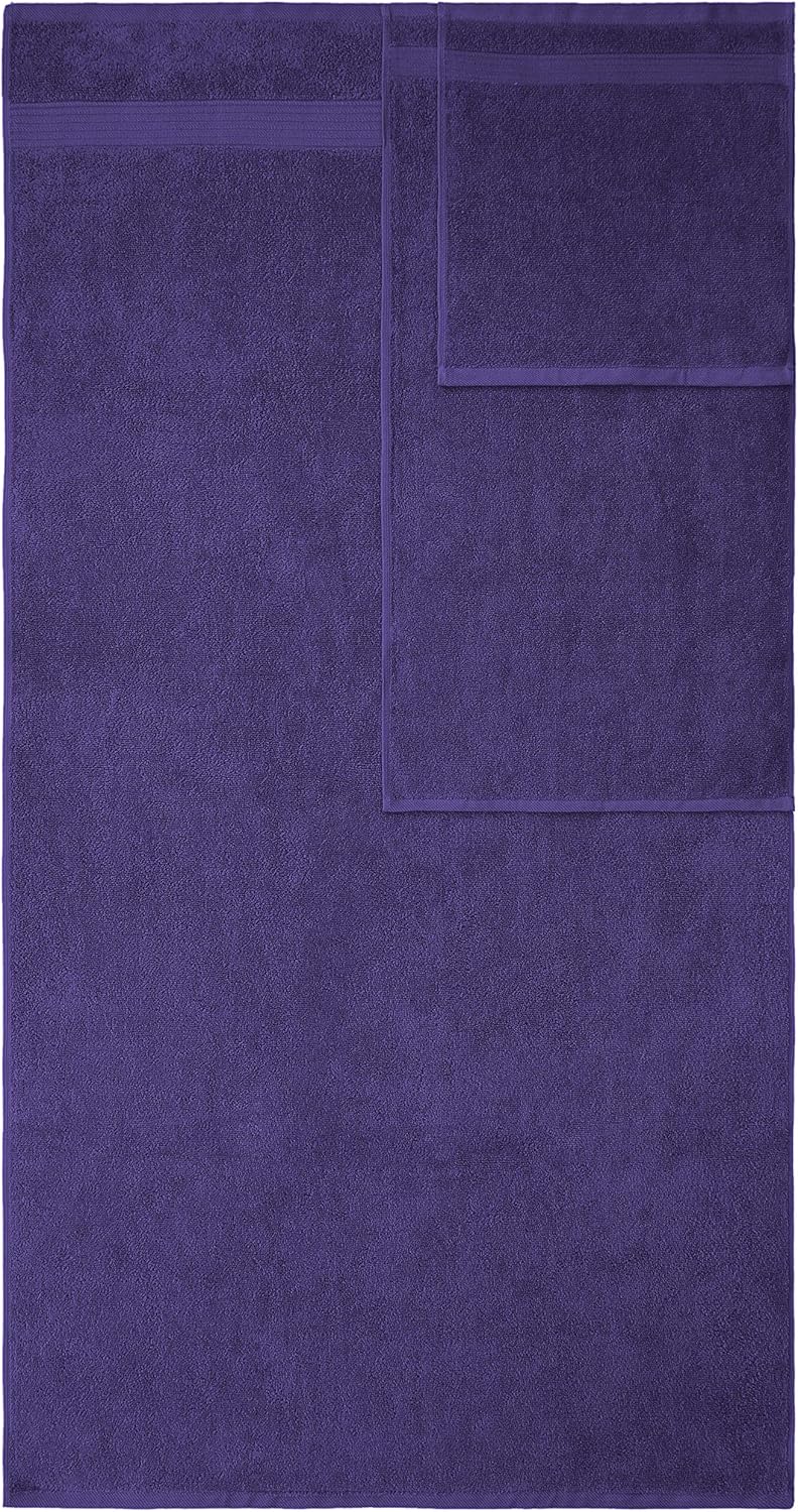 Hotel & Spa Quality, Absorbent & Soft Decorative Kitchen & Bathroom Sets, 100% Turkish Genuine Cotton 6 Piece Towel Set, Includes 2 Bath Towels, 2 Hand Towels, 2 Washcloths - Violet Purple: Kitchen & Dining