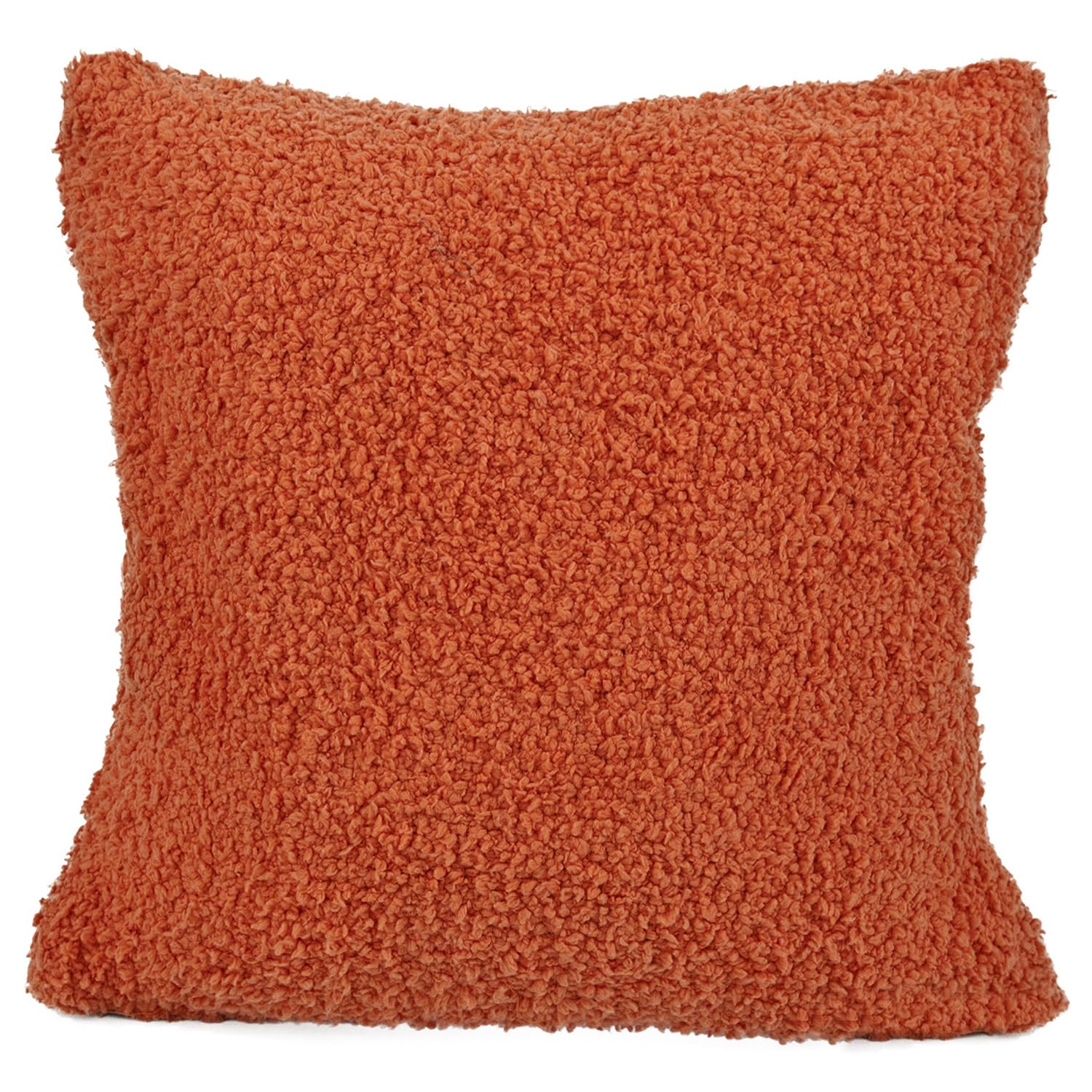 40 x 40 cm Brick Red Terracotta Bouclé Cushion Cover Snug Cuddly Soft