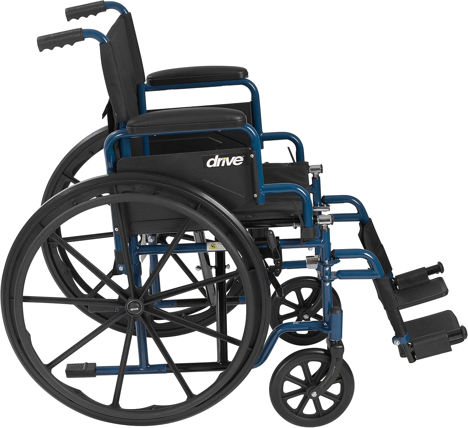 Drive Medical Blue Streak Wheelchair with Flip Back Desk Arms, Swing Away Footrests, 18 Inch Seat: Health & Personal Care