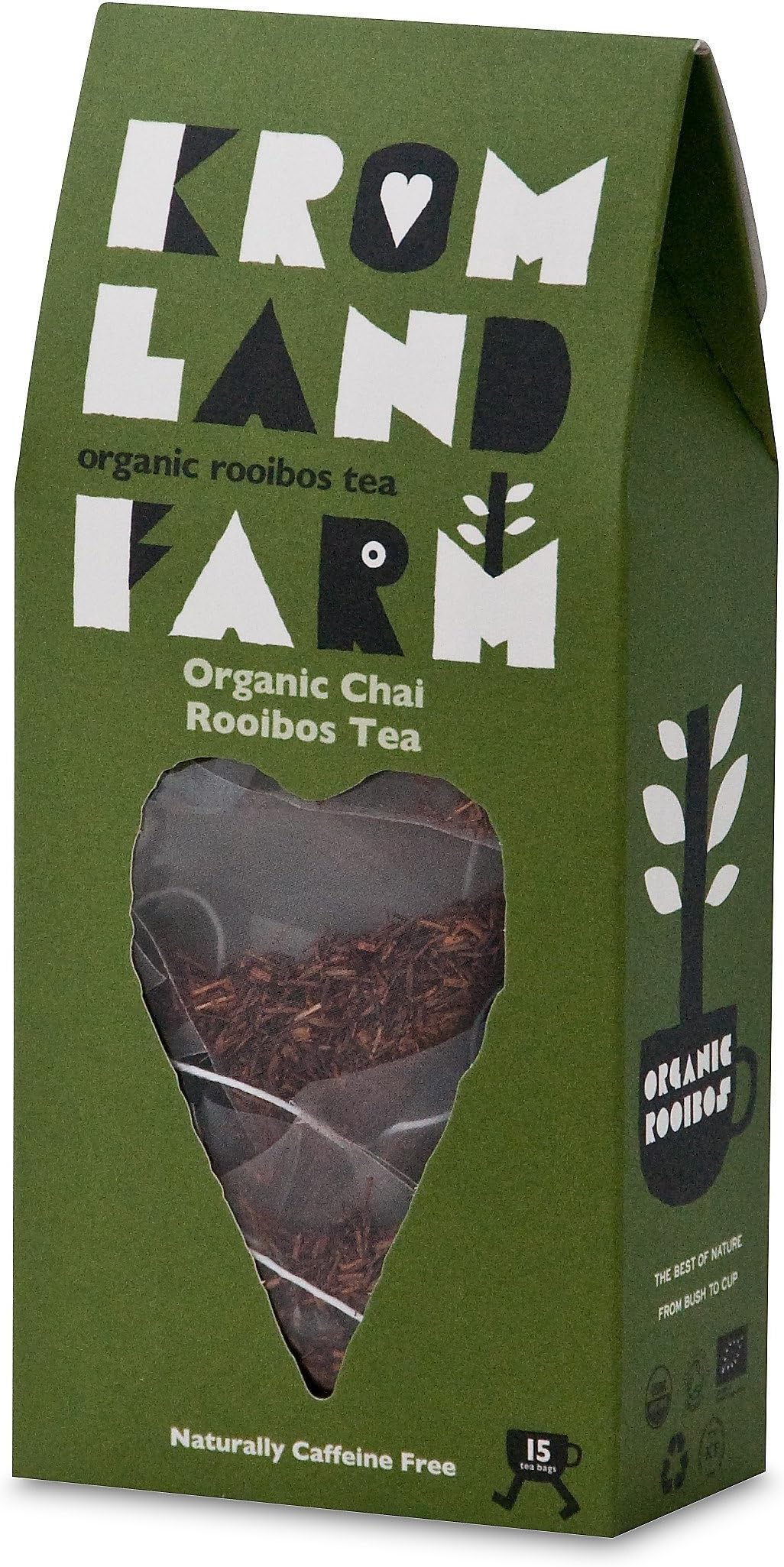KROMLAND FARM Organic Chai Rooibos Tea, 15 CT