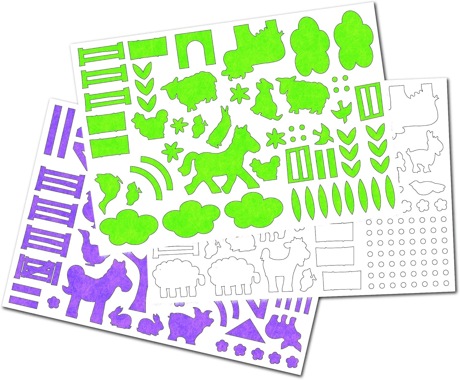 fuzzy felt farm animals