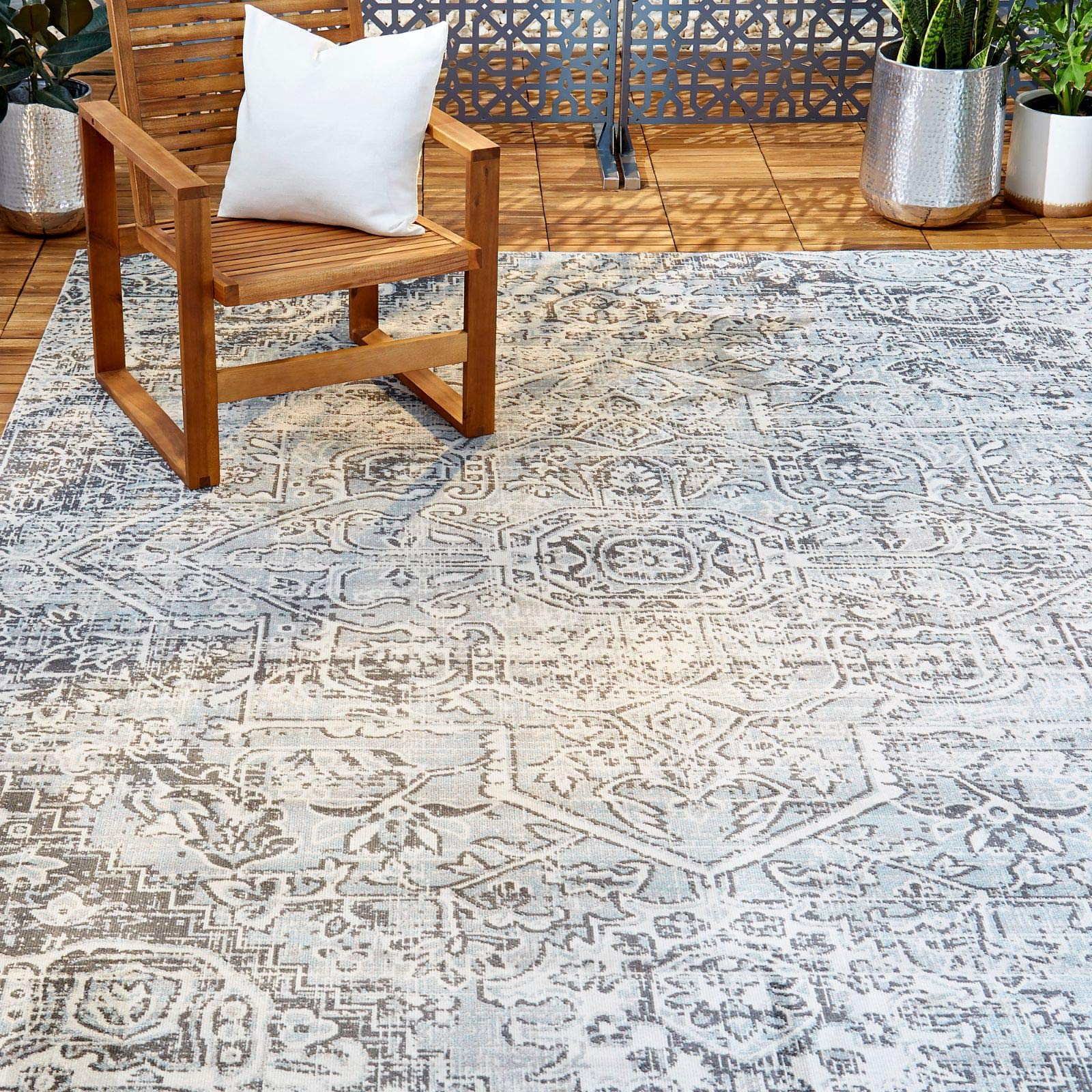 Home Dynamix 2491-451 Nicole Miller Patio Sofia Fleur Indoor/Outdoor Area Rug 5'3"x7'2" Image Home Dynamix 2491-451 Nicole Miller Patio Sofia Fleur Indoor/Outdoor Area Rug 5'3"x7'2" Image