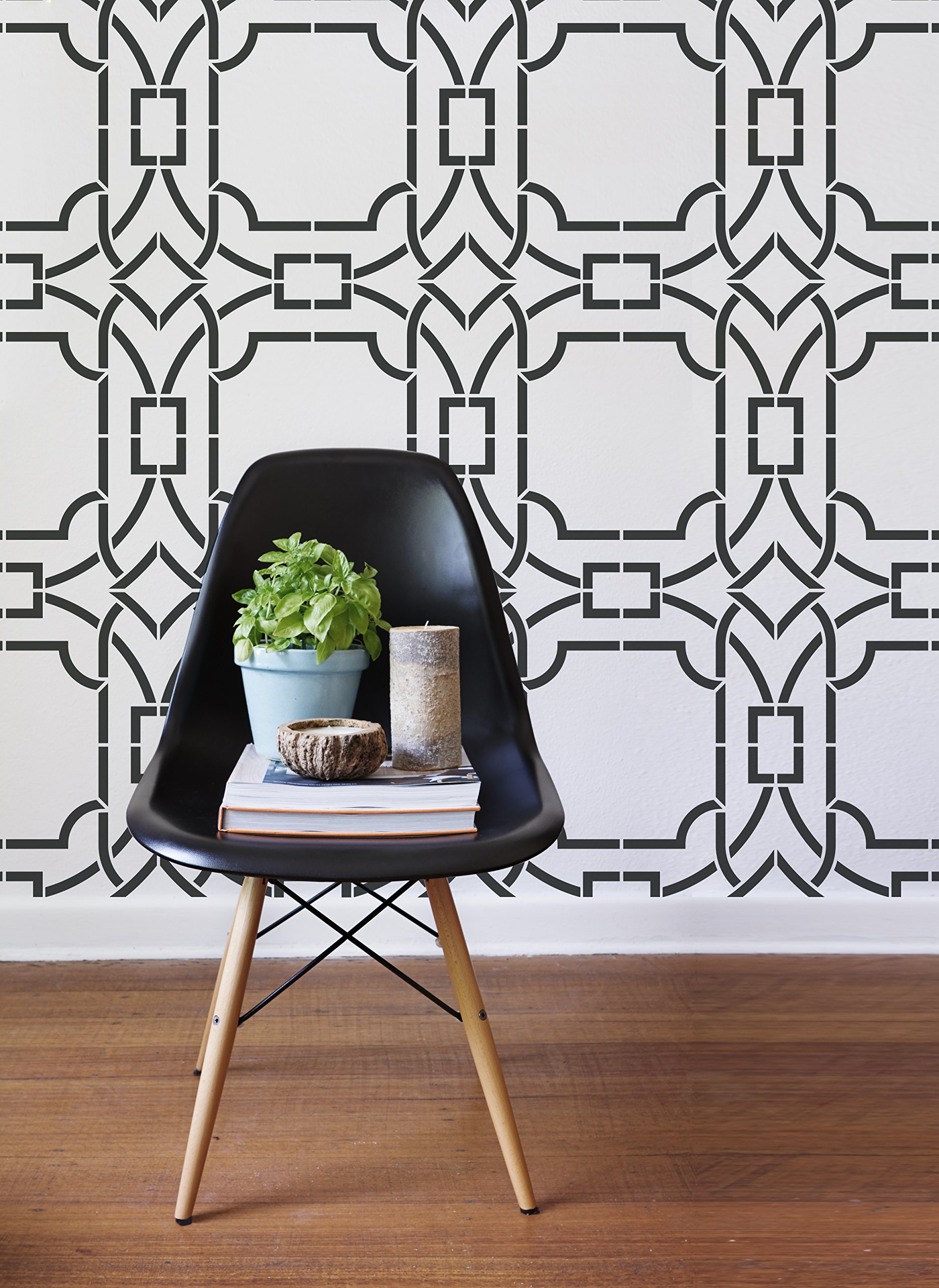 Buy contemporary trellis wall stencil large wall stencils geometric