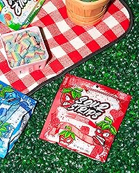 Sour Strips Sour Candy Belts, Blue Raspberry