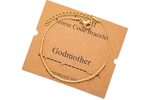 JoycuFF Friendship Morse Code Bracelets Inspirational Gifts For Best Friends Women Mother Daughter Aunt Sister Mothers Day Birthday Valentine'S Day Christmas Stianless Steel Jewelry
