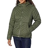 Amazon Essentials womens Lightweight Quilted Full-Zip Water-Resistant Sherpa-Lined Hooded Puffer Jacket
