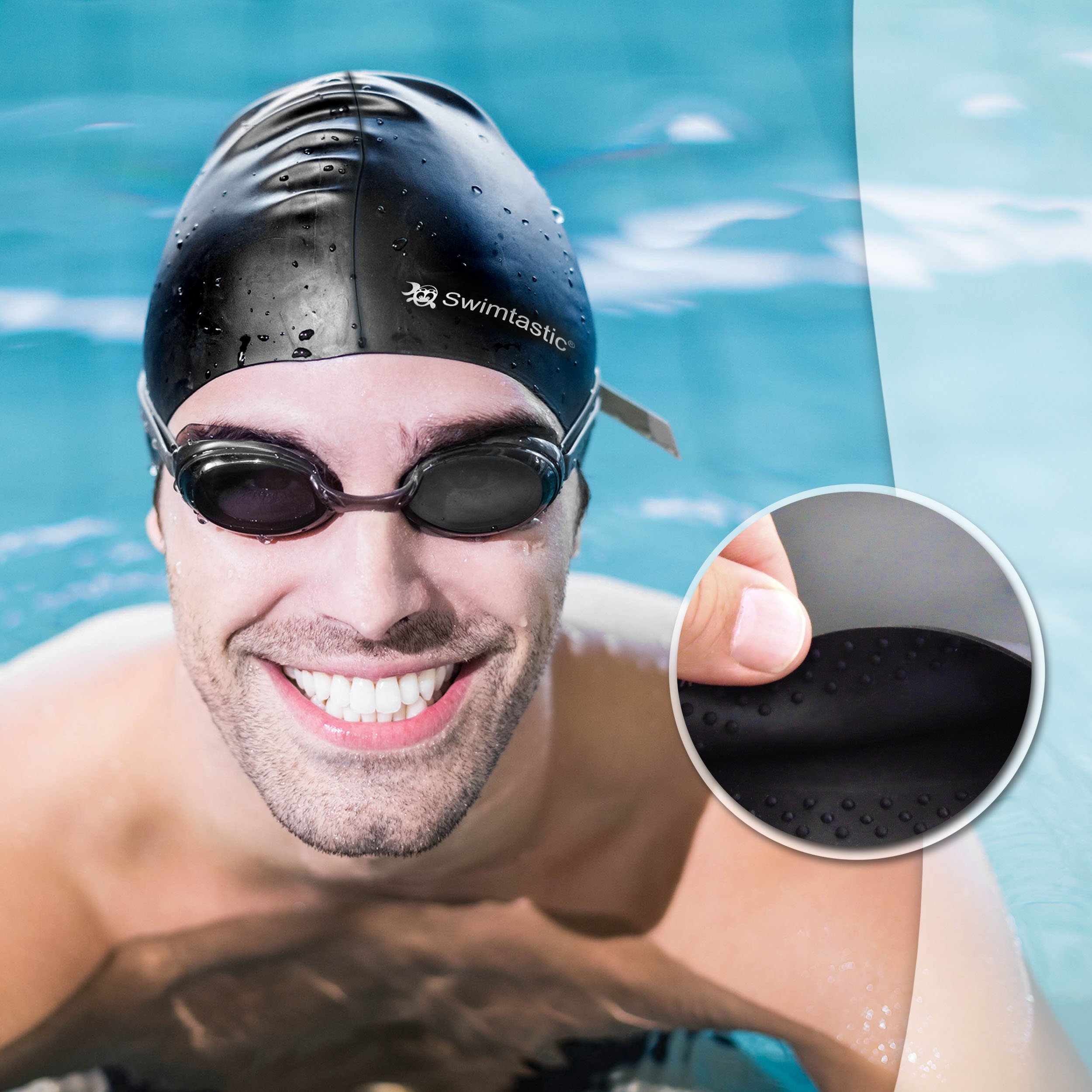 Swimtastic® Long Hair Swim Cap Specially Designed for Swimmers with